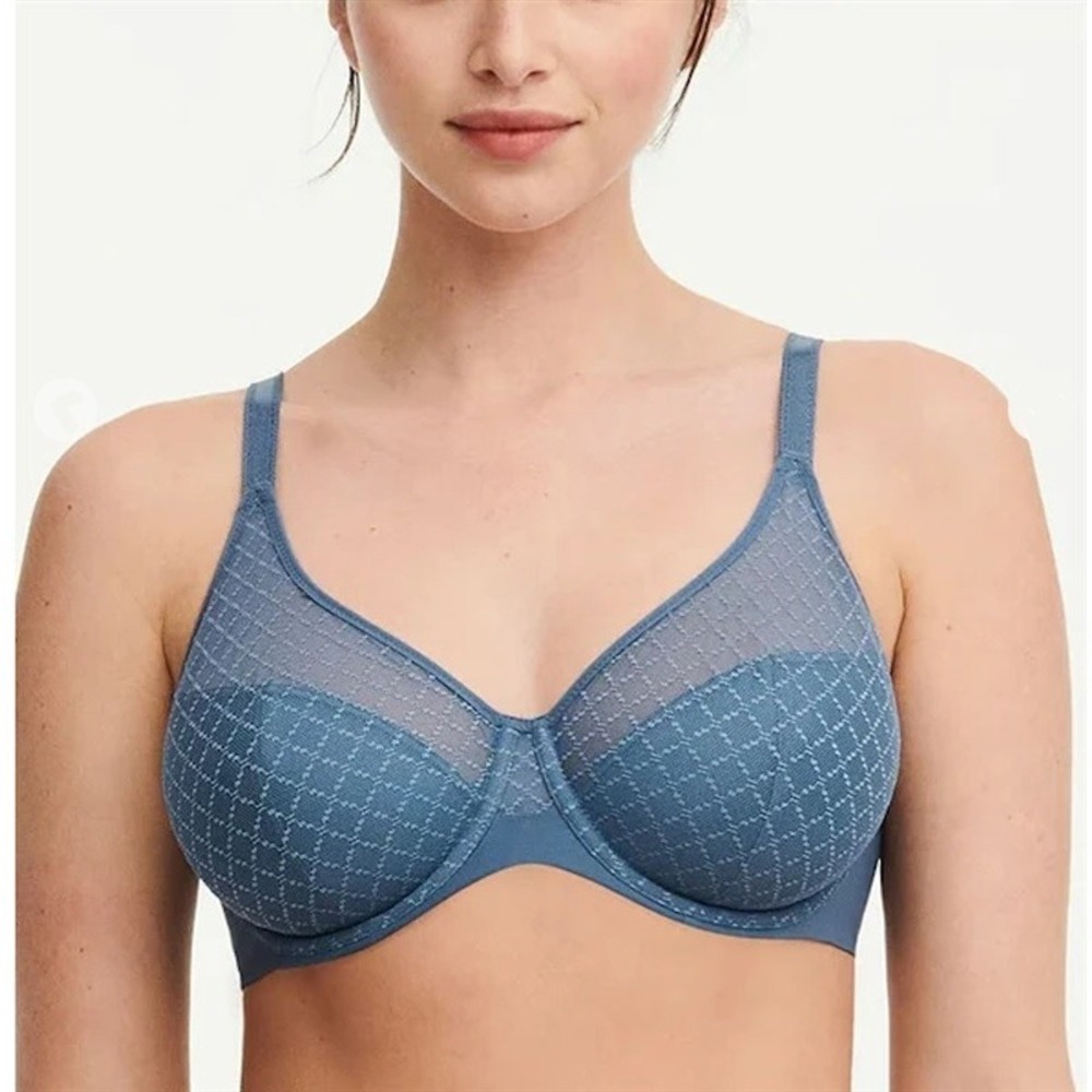 NWOT Chantelle 36DDDD NORAH SEAMLESS COMFORT BRA 16M1 Blue 118256